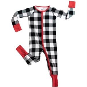 Little Sleepies Black and White Bamboo Zippy 0-3 months